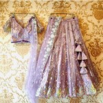 New multicolour mirror work net fabric