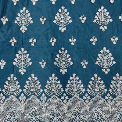 New chicken kari thread embroidery net fabric