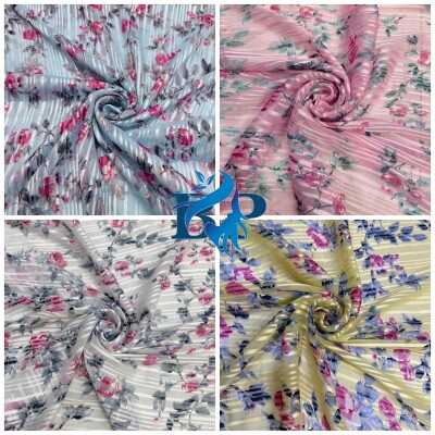 New flower printed chiffon georgette Fabric