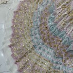 Georgette Heavy Embroidery Gottapatti  Big Width