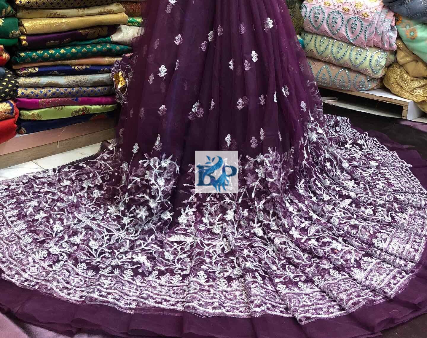 NET SILVER DAMAN FABRIC