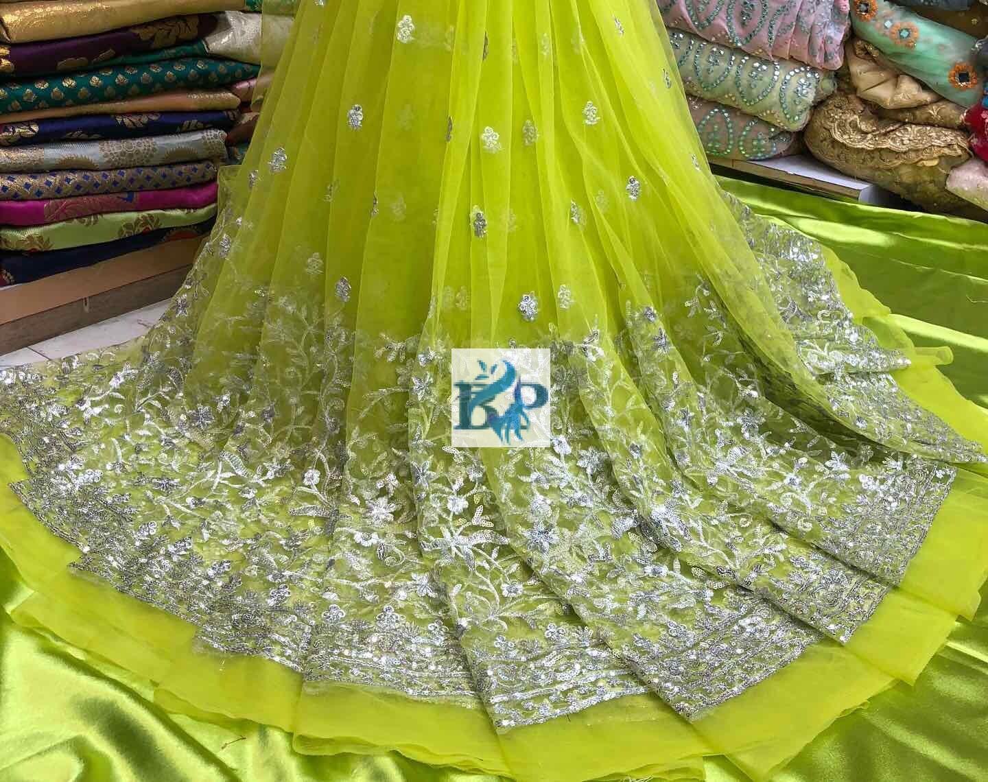 NET SILVER DAMAN FABRIC
