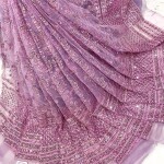 New jari lehenga pattern net fabric