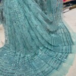 New jari lehenga pattern net fabric
