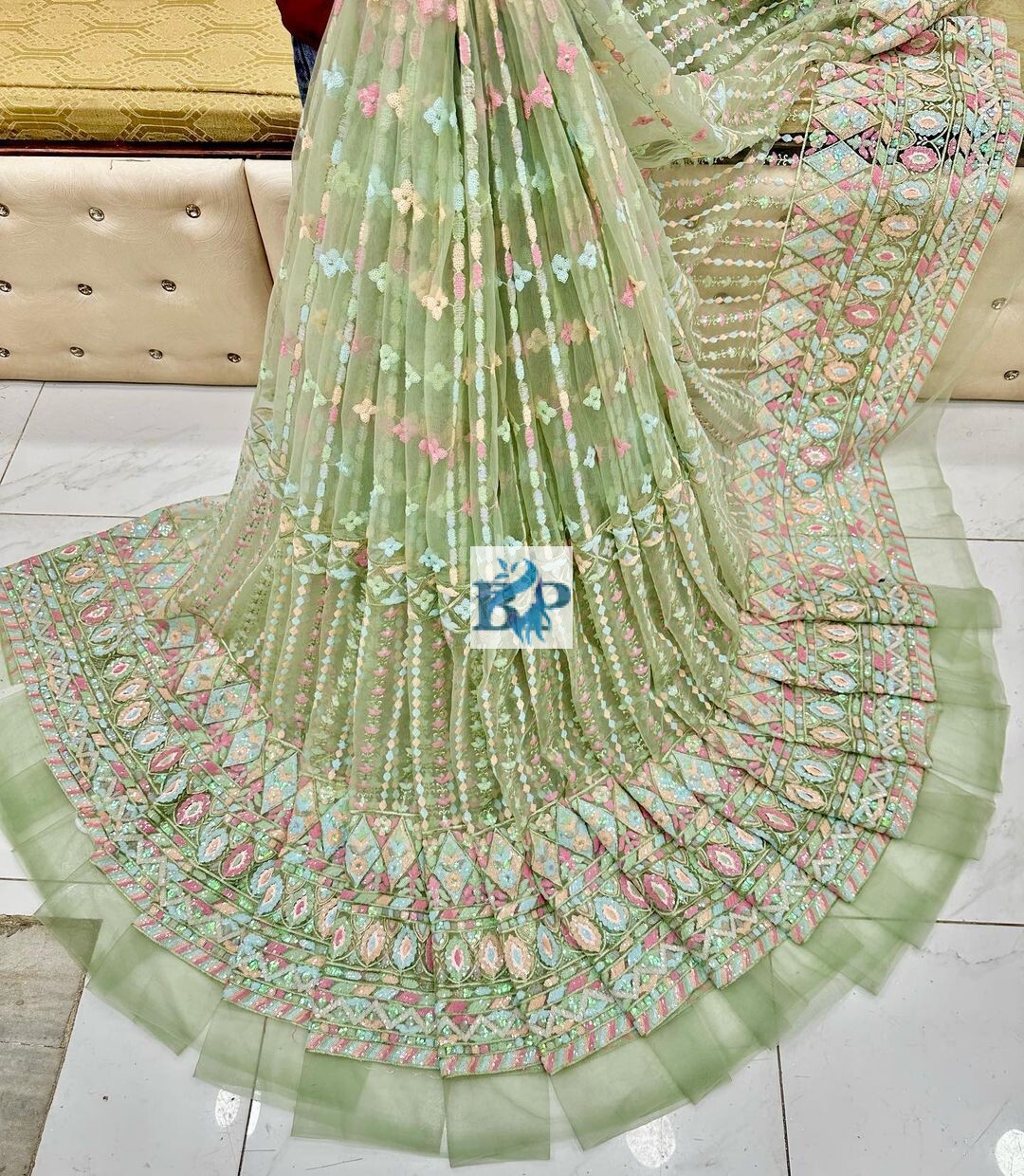 Multicolor Net Fabric