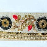 Fulkari embroidery multicolor lace
