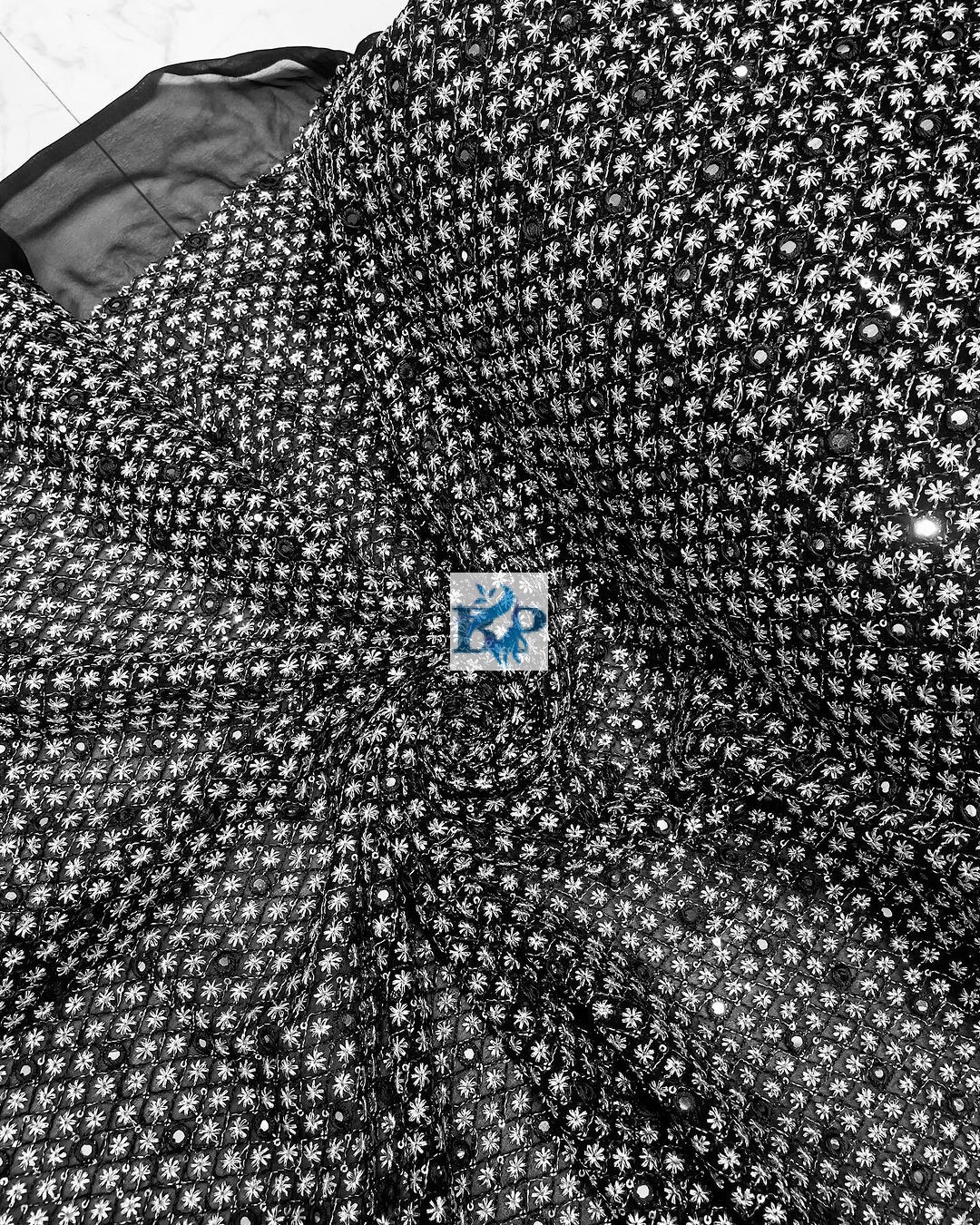 Zardosi embroidery georgette fabric