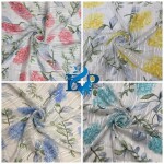 Flower print chiffon georgette fabric